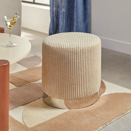 Пуф atmosphera Sylia, Рипсено кадифе, Ø38 cm