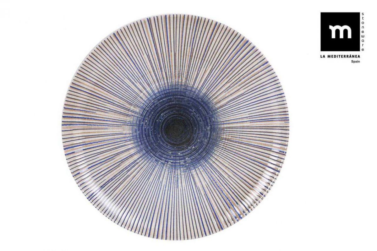 Кръгло плато LA MEDITERRANEA Irys, 33 cm, порцелан