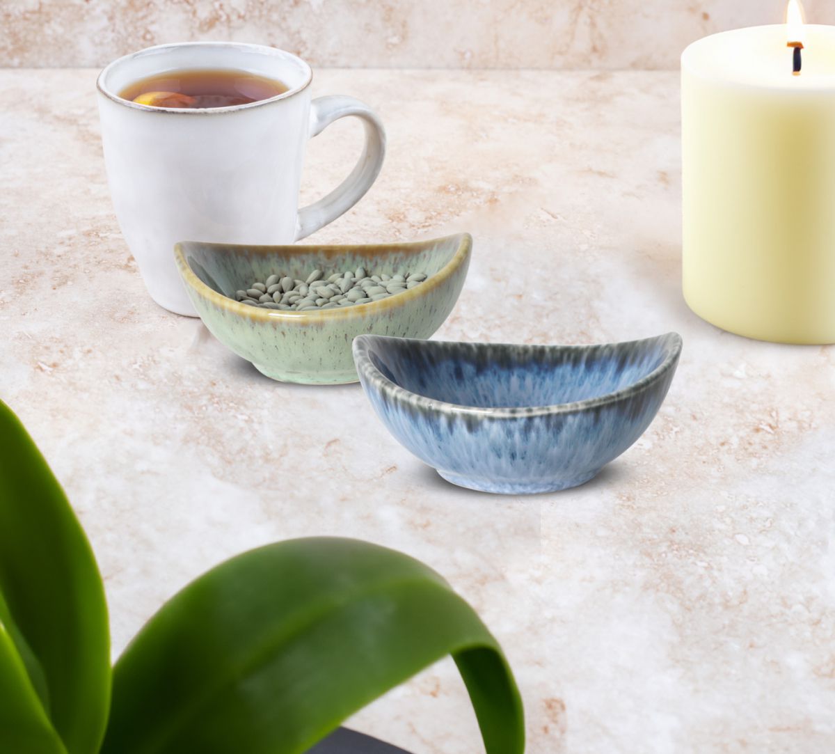 Сет купа LA MEDITERRANEA Pike, 11х10х5 cm, Порцелан, 2бр