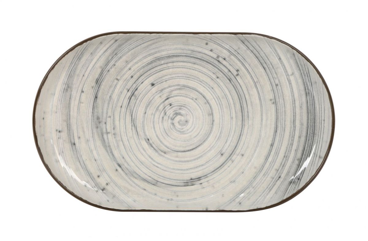 Плато овал LA MEDITERRANEA Vortex, 25x15 cm, порцелан