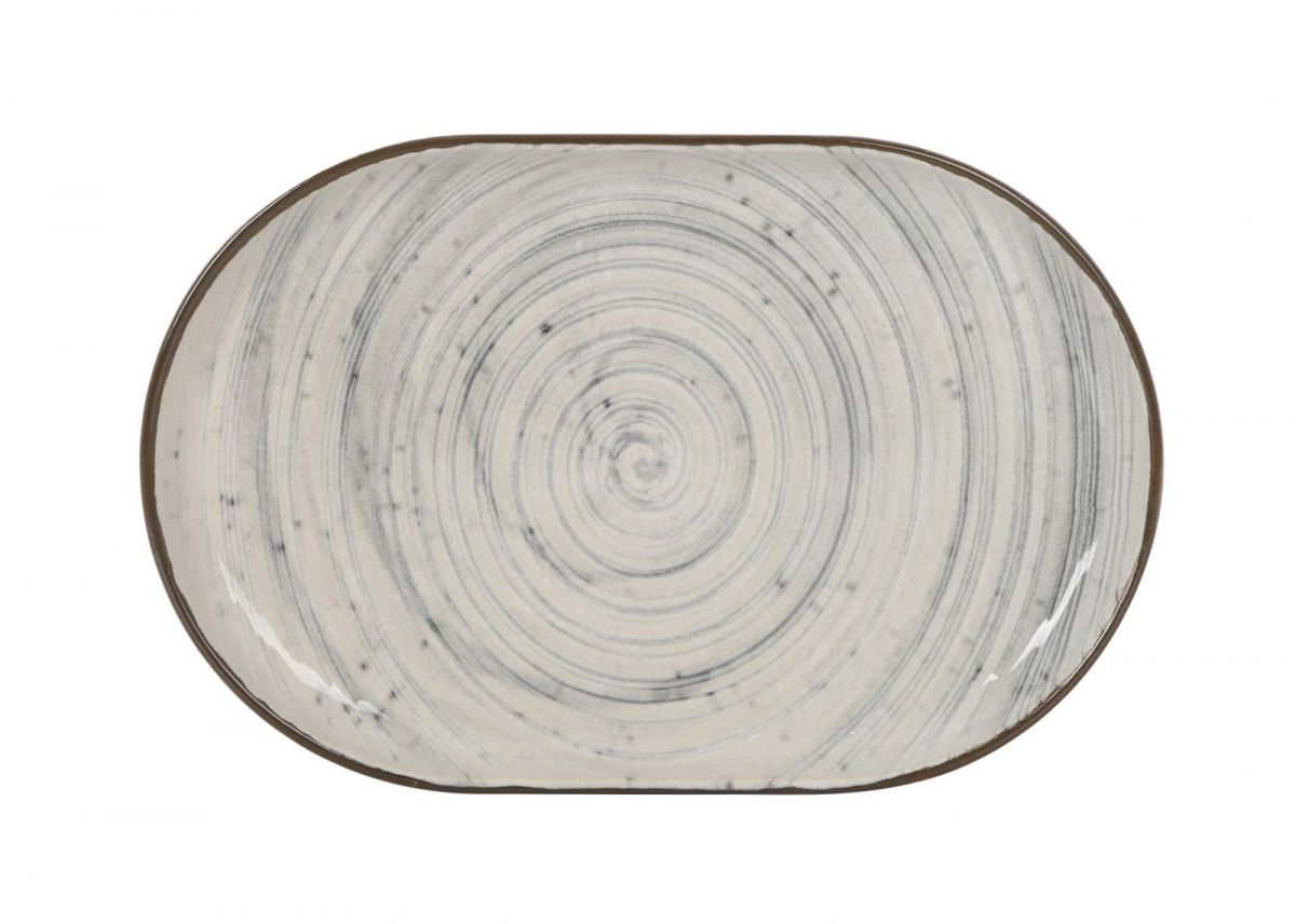 Плато овал LA MEDITERRANEA Vortex, 20x13 cm, порцелан