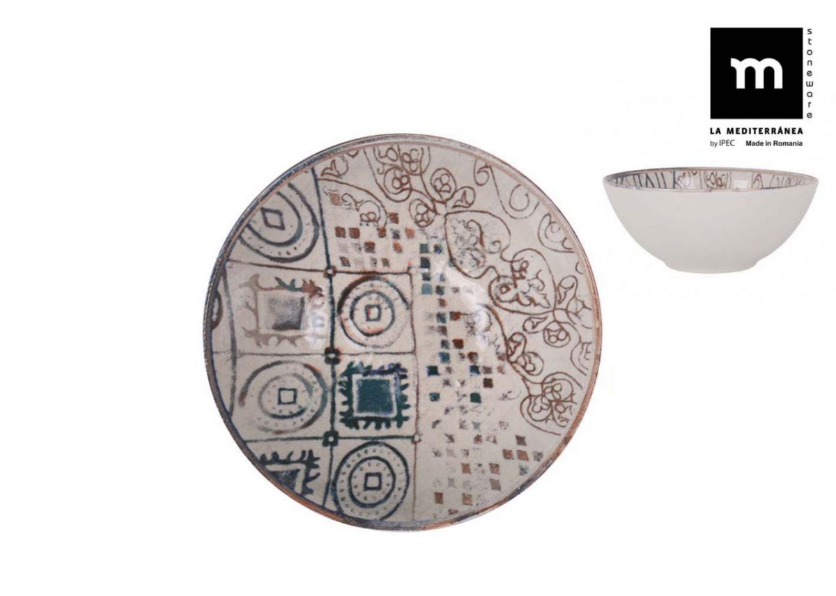 Дълбока купа LA MEDITERRANEA Grecia, 16 cm, порцелан