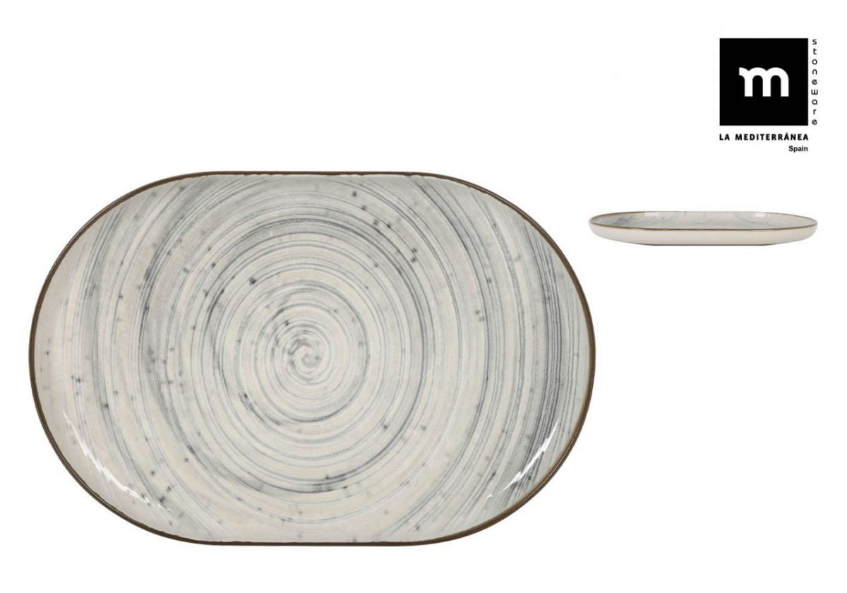 Плато овал LA MEDITERRANEA Vortex, 30x20 cm, порцелан
