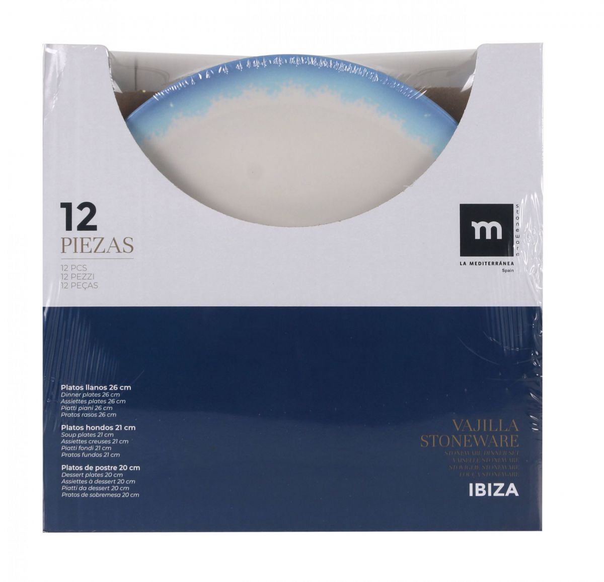 Сервиз за хранене LA MEDITERRANEA Ibiza, 12 части, порцелан