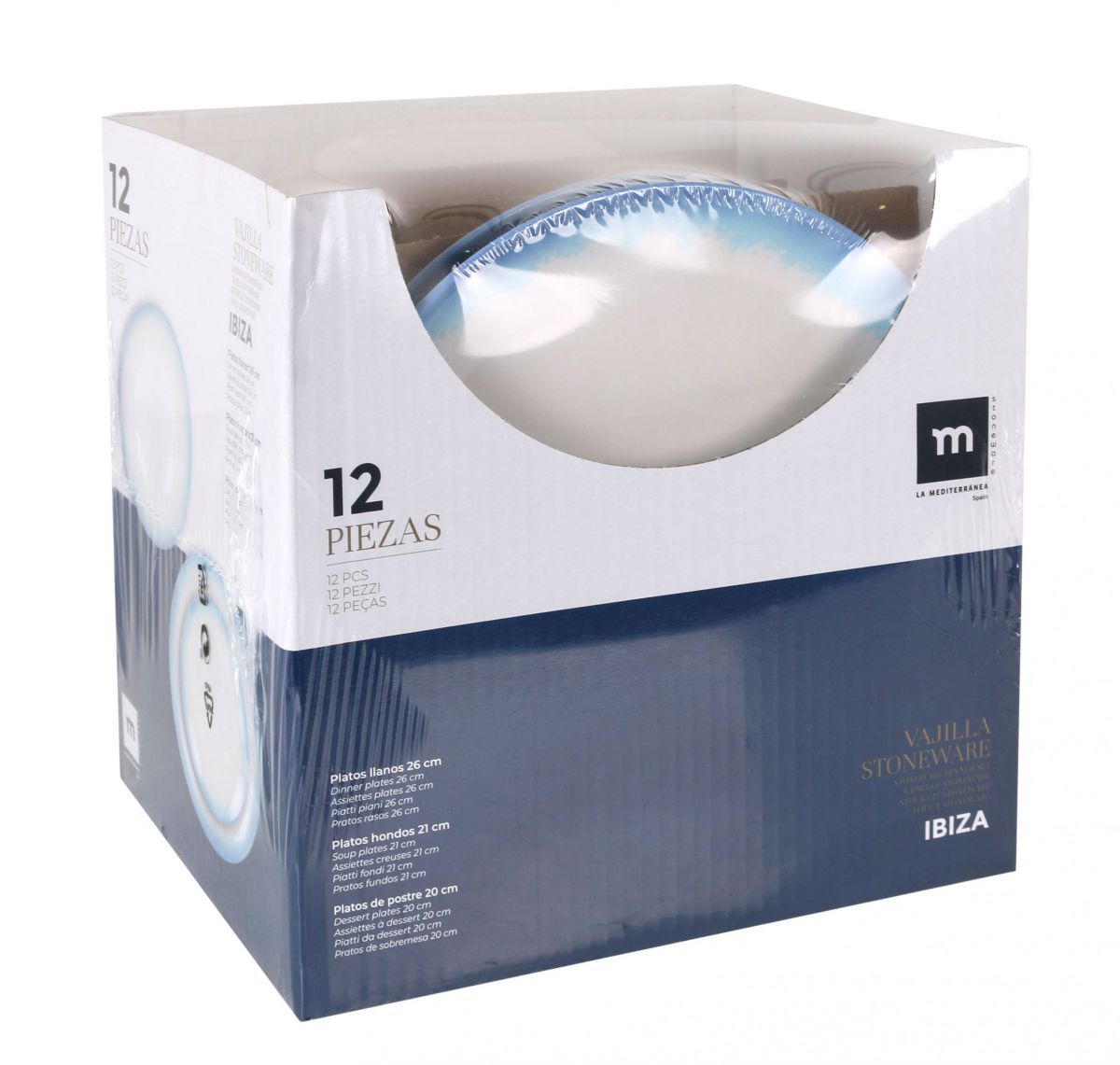 Сервиз за хранене LA MEDITERRANEA Ibiza, 12 части, порцелан