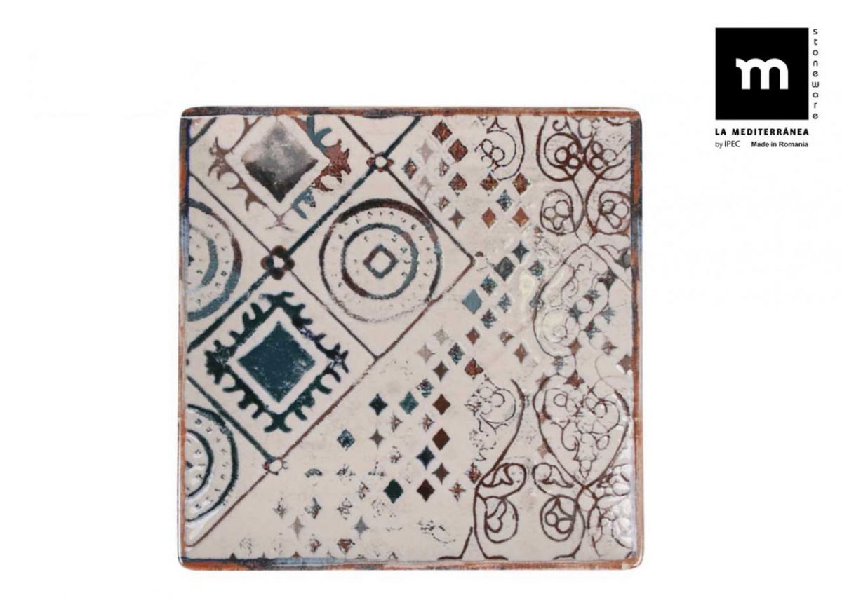 Десертна чиния LA MEDITERRANEA Grecia, 18x18 cm, порцелан