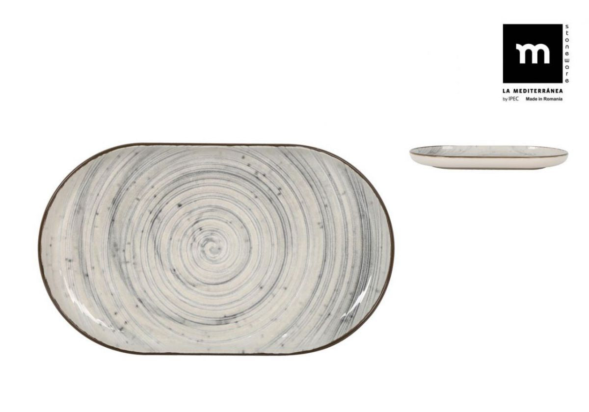 Плато овал LA MEDITERRANEA Vortex, 25x15 cm, порцелан