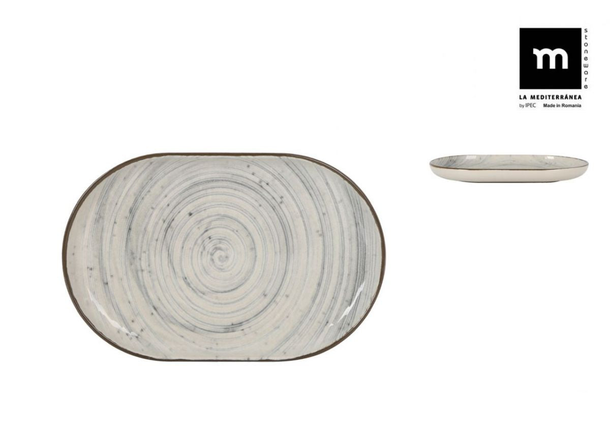 Плато овал LA MEDITERRANEA Vortex, 20x13 cm, порцелан