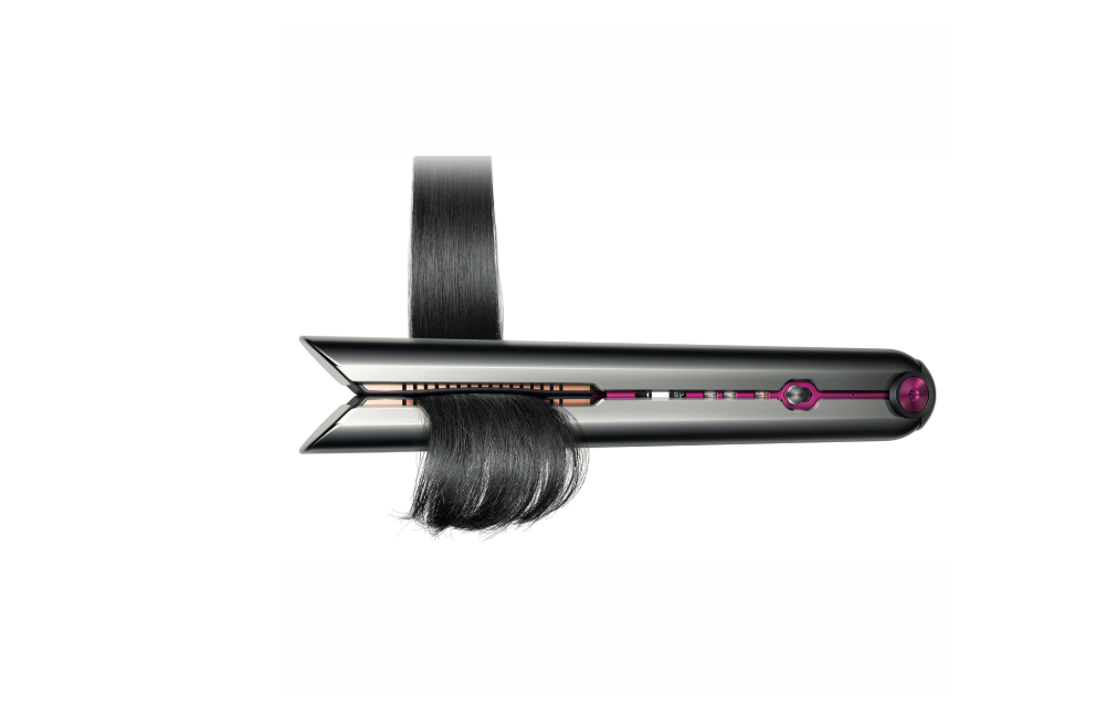 Преса за коса Dyson Corrale HS03, 3 настройки на температурата, OLED дисплей, Употреба с и без кабел, Сив/Фуксия