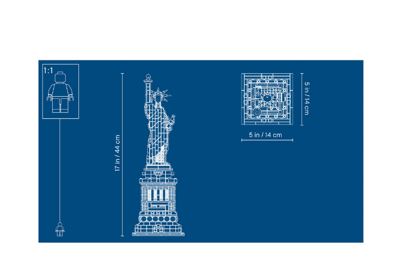 LEGO® Architecture, Статуята на Свободата 21042, 1685 части