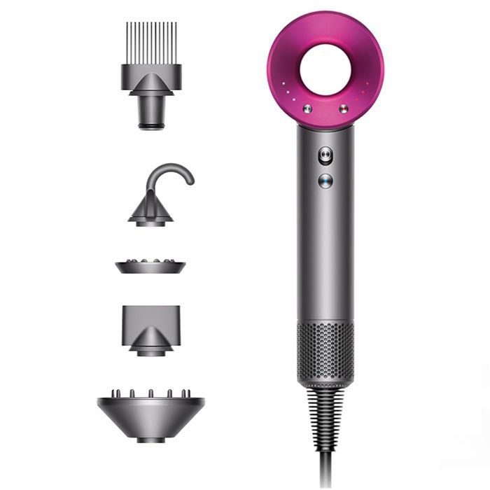 Сешоар Dyson Supersonic HD07 Iron/Fuchsia Edition, 1600W, Сив/Розов