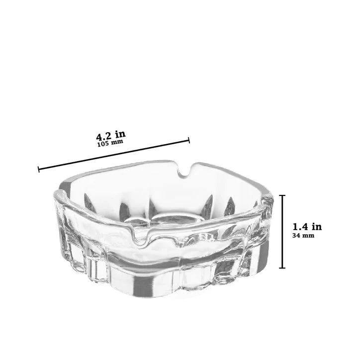 Стъклен пепелник LAV Karina, 10.6 см , 2бр