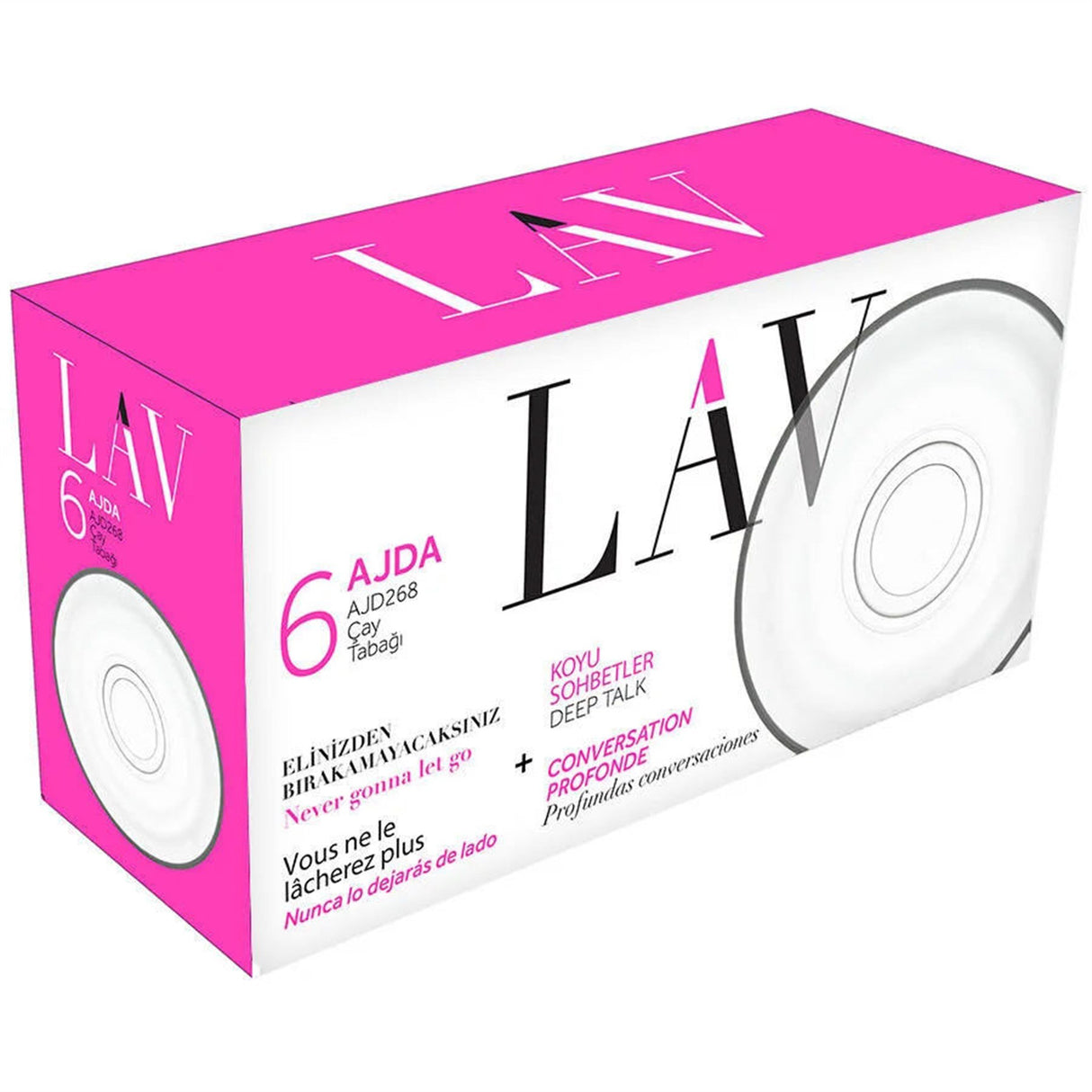 Сет подложни чинийки LAV Ajda, Ø11сm, 6 бр