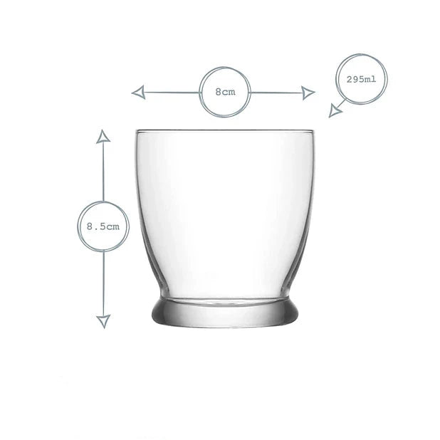 Сет чаши за уиски LAV Roma, 295 мл, 6 бр