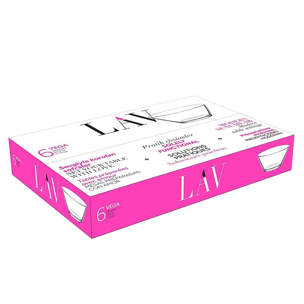 Сет десертни купи LAV Vega, 215 мл, 6 бр