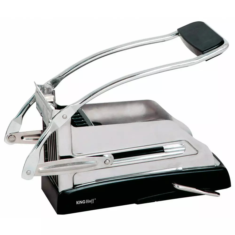 Резачка за картофи KingHoff 1207, От 25 до 49 резена, Вакуумен захват, Инокс/черен