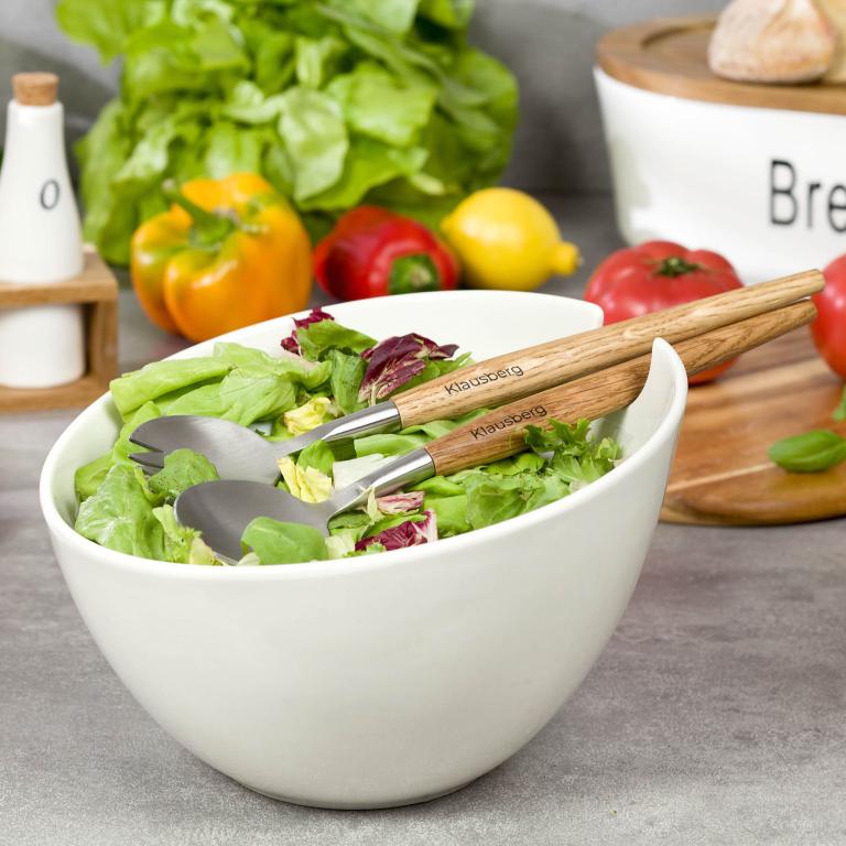 Комплект купа и 2 прибора за салата Klausberg, Керамика