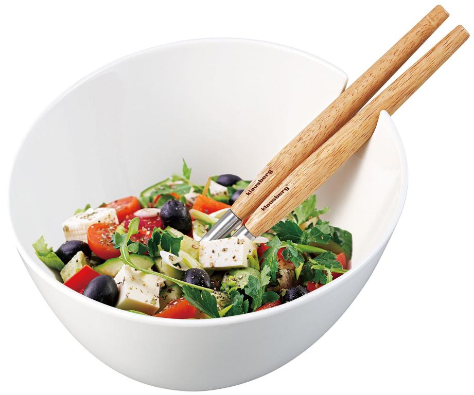 Комплект купа и 2 прибора за салата Klausberg, Керамика