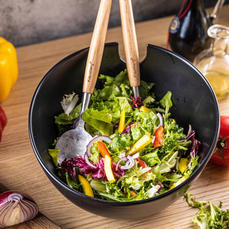 Комплект купа и 2 прибора за салата Klausberg, Керамика