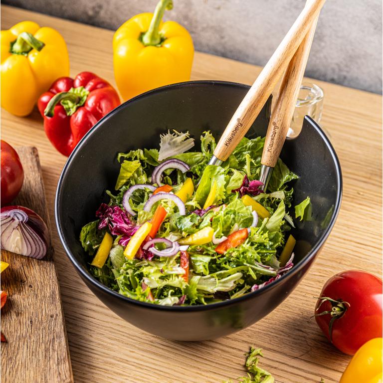 Комплект купа и 2 прибора за салата Klausberg, Керамика