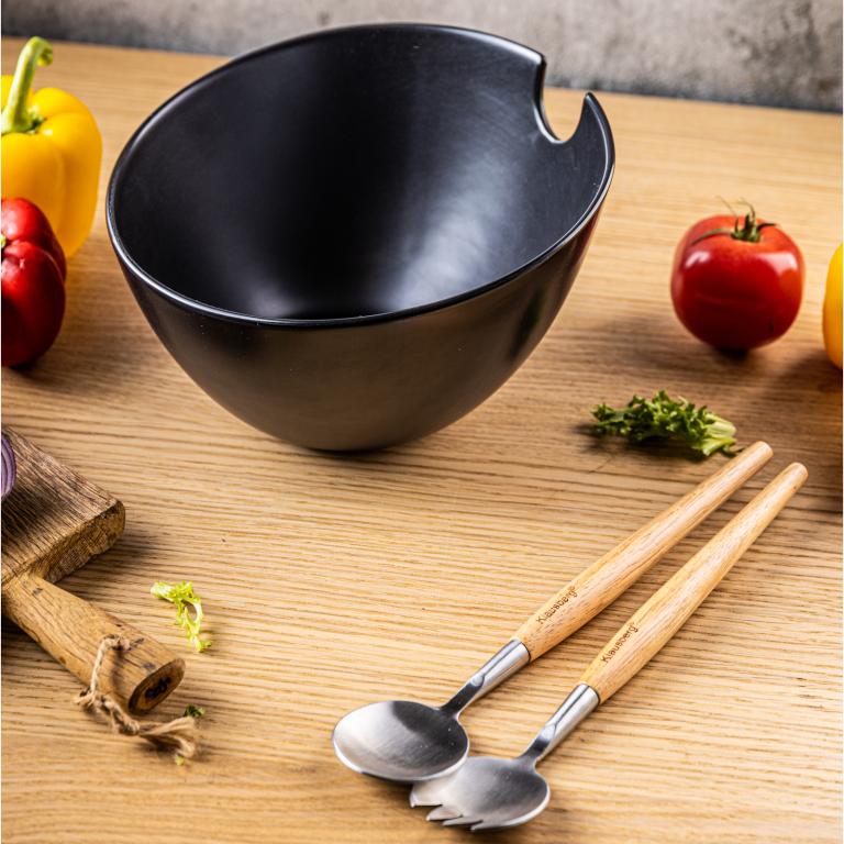 Комплект купа и 2 прибора за салата Klausberg, Керамика