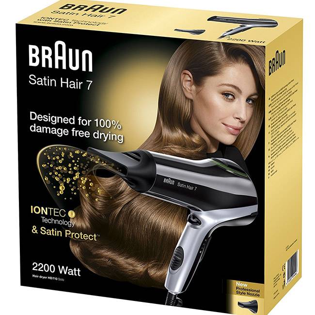 Сешоар Braun Satin Hair HD710, 2200W, Черен