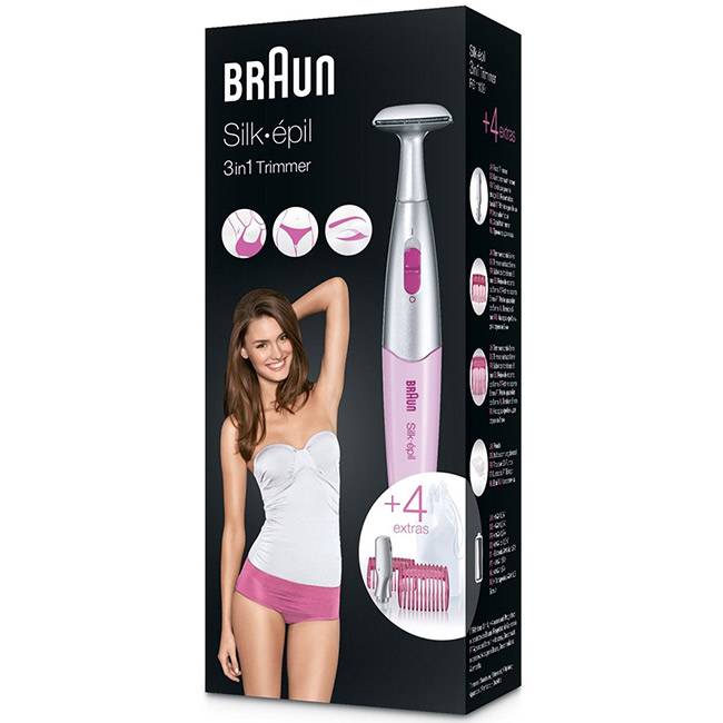 Тример Braun Silk-épil FG1100 3 in 1, 4 аксесоара, Чанта за пътуване