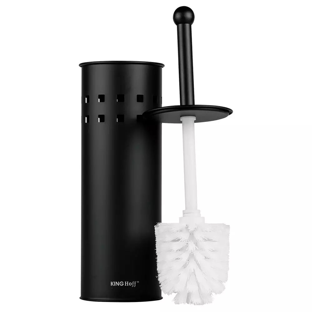 Четка за тоалетна KingHoff 1812, 39.5см, Черна стомана