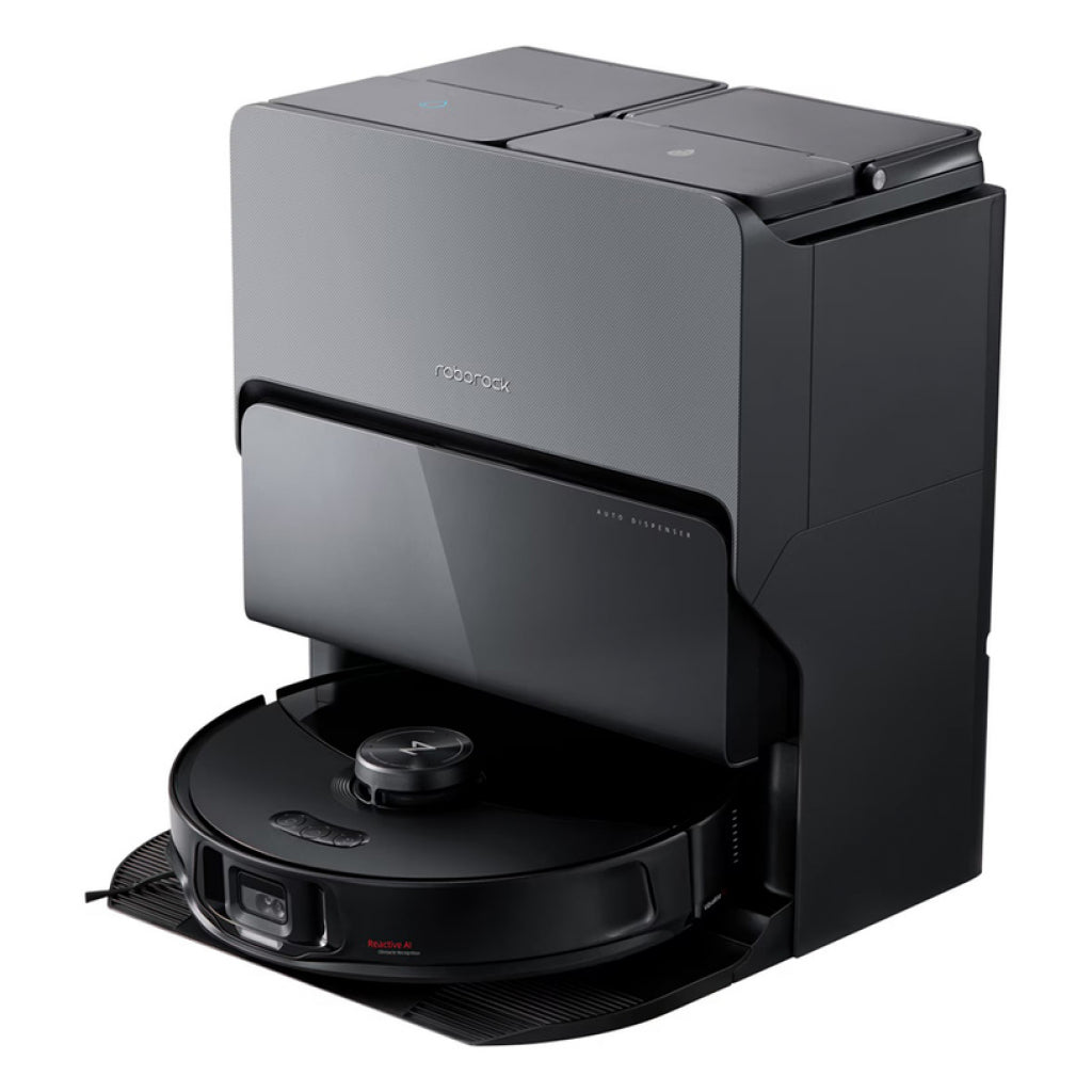 Прахосмукачка с моп Xiaomi Roborock S8 MaxV Ultra, 69W, 5200 mAh, Автоматична почистваща станция, Моп Черен