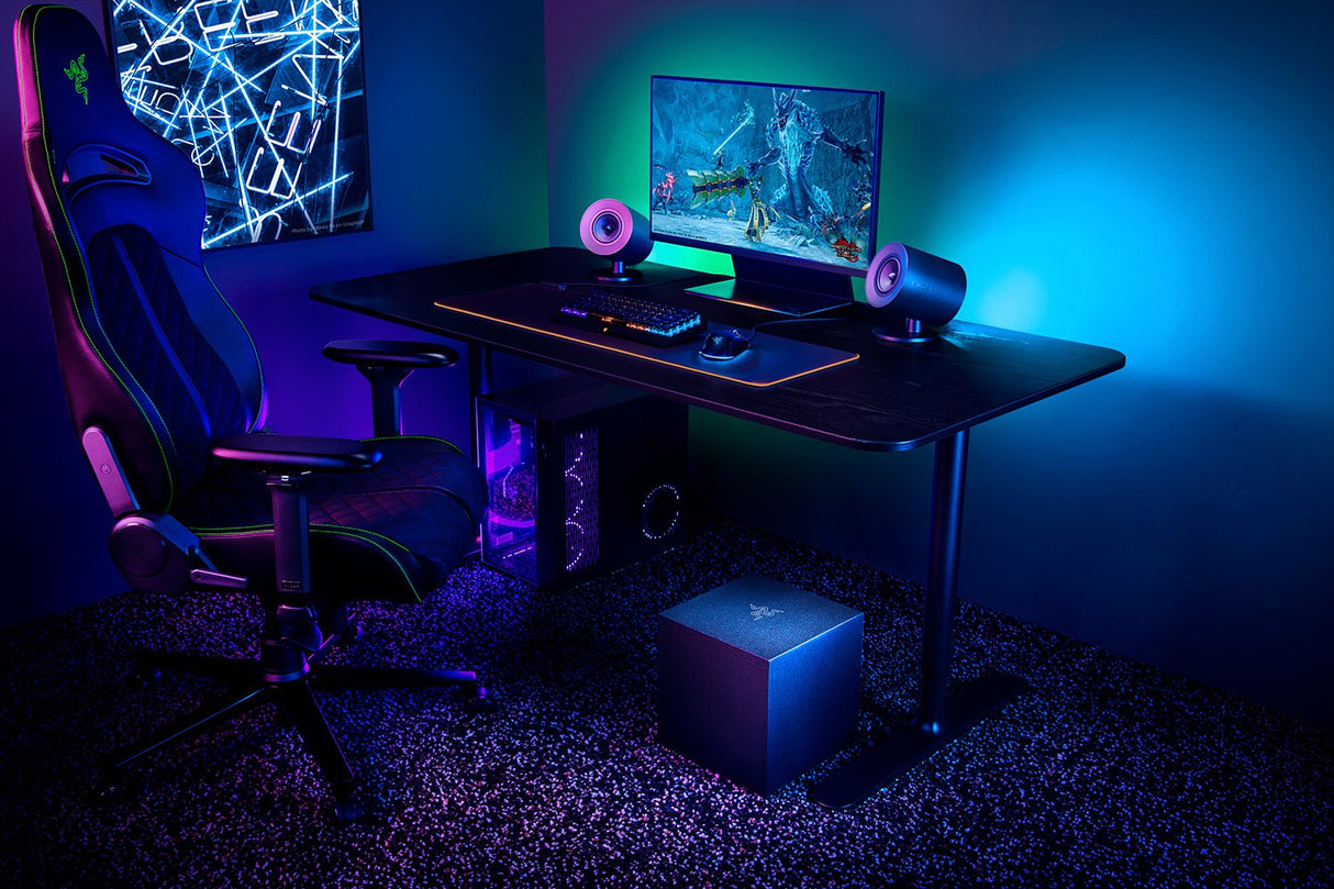 Тонколони Razer Nommo V2, Bluetooth/USB, Черен