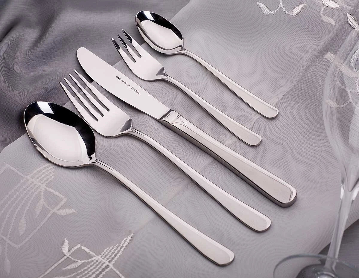 Комплект прибори за хранене и сервиране KingHoff, Инокс, 72 части