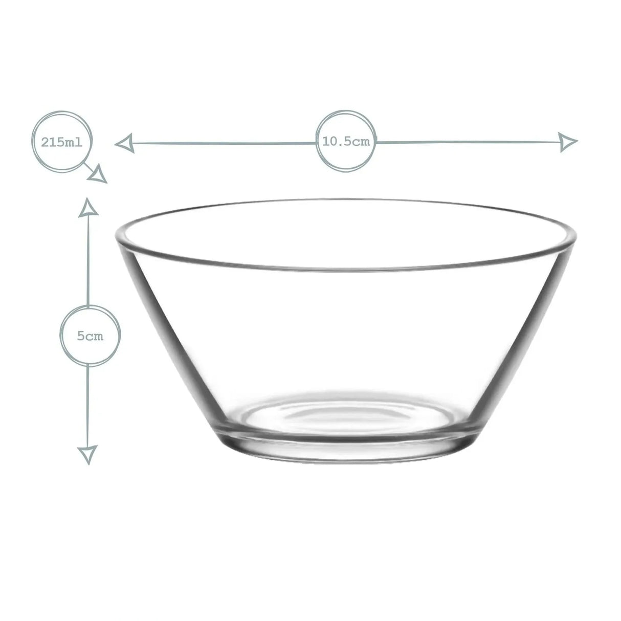 Сет десертни купи LAV Vega, 215 мл, 6 бр