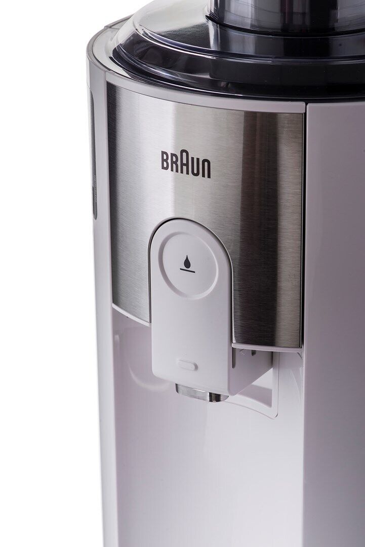Сокоизстисквачка Braun J500WH, 900 W, Съд за сок 1.25 л, Съд за пулпа 2 л, 2 скорости, Бял