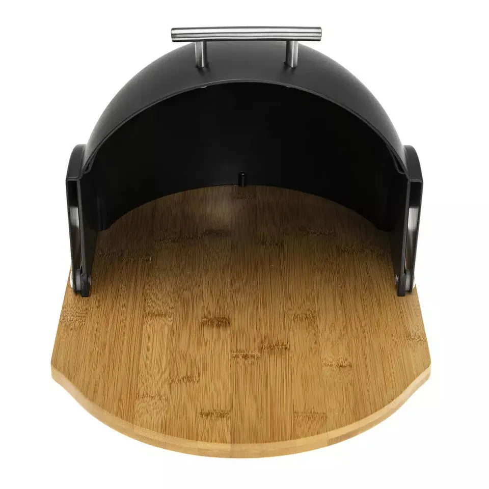 Кутия за хляб и дъска за рязне Klausberg 7286, бамбук, черен