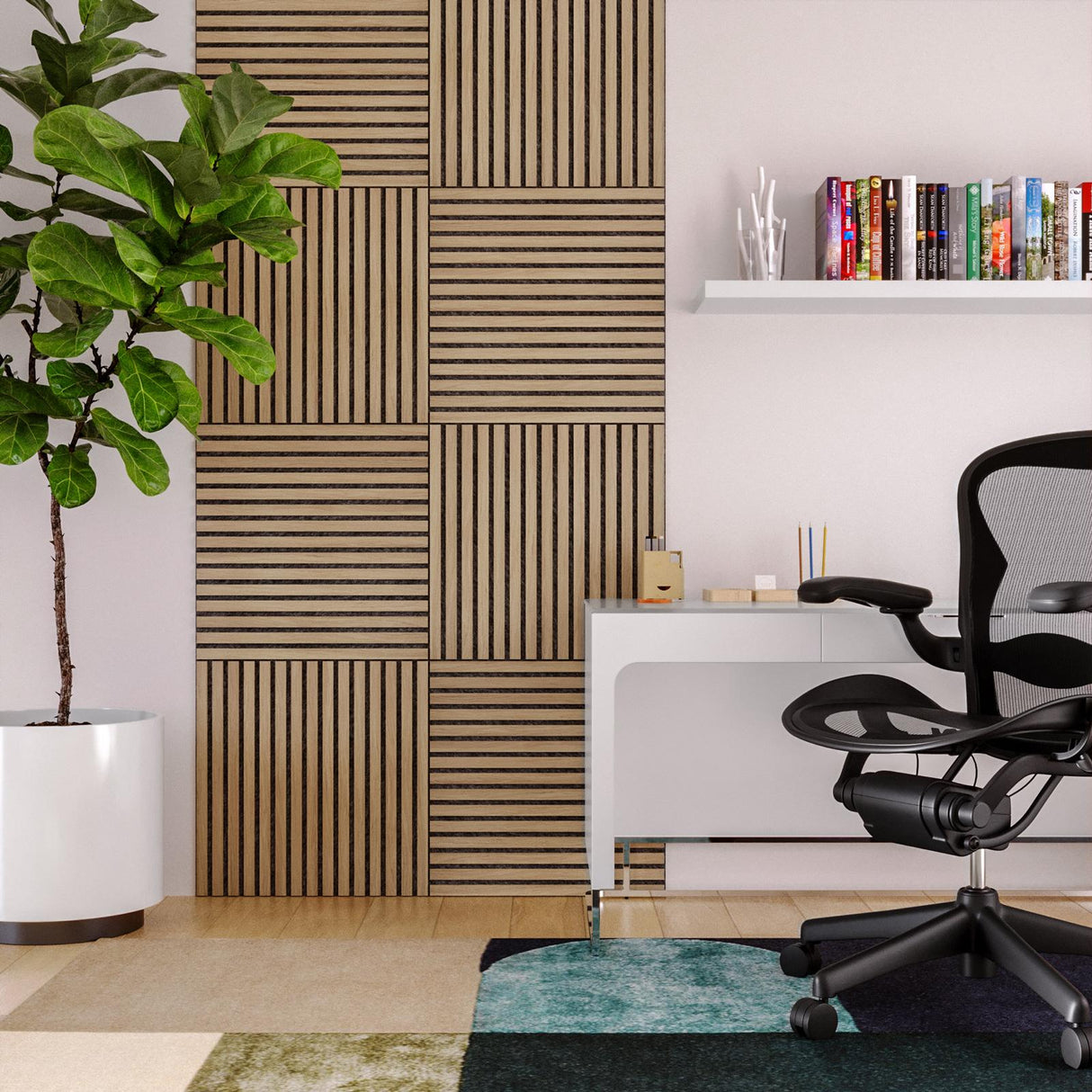 Акустичен декоративен стенен панел atmosphera Colva, MDF, 60x60 cm