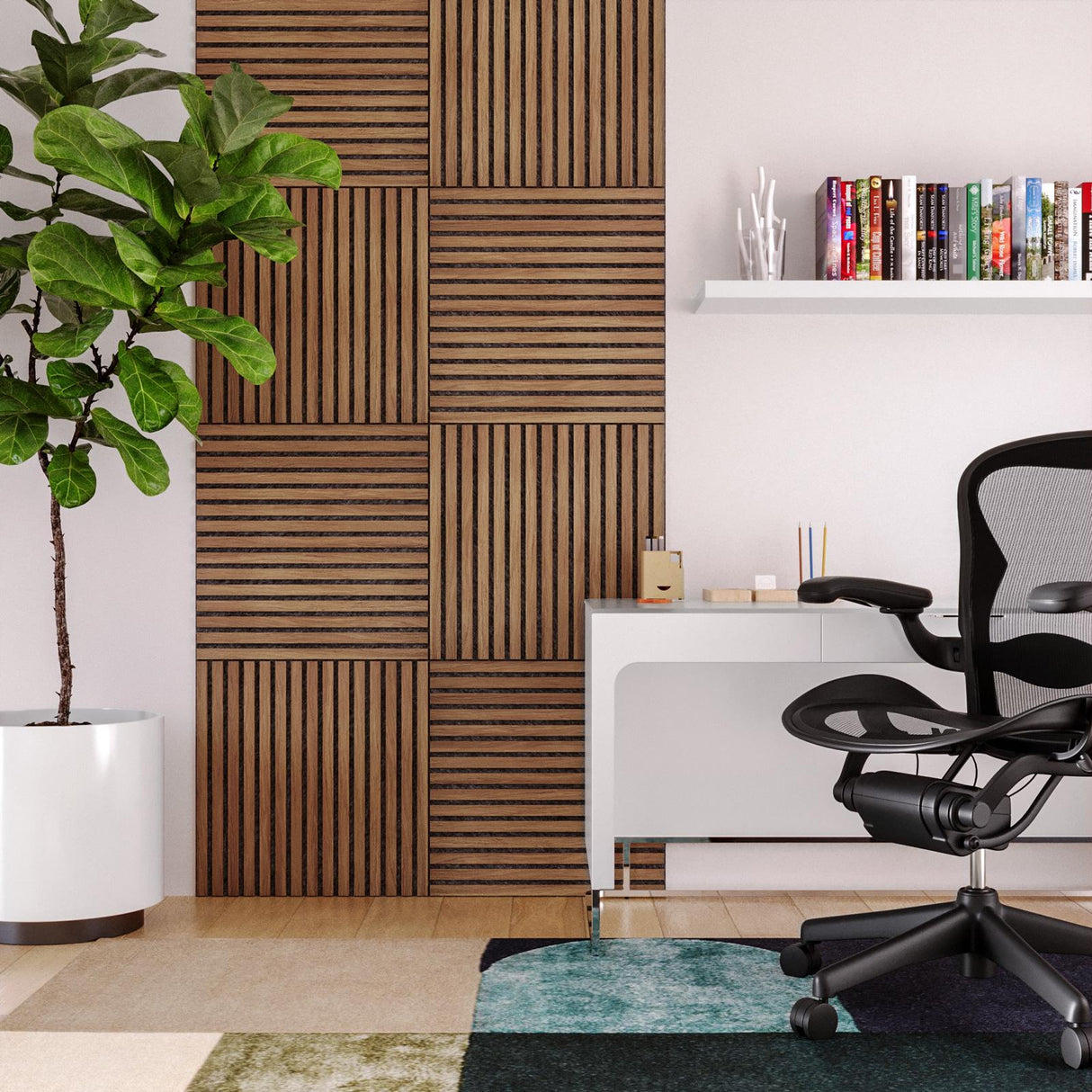 Акустичен декоративен стенен панел atmosphera Colva, MDF, 60x60 cm