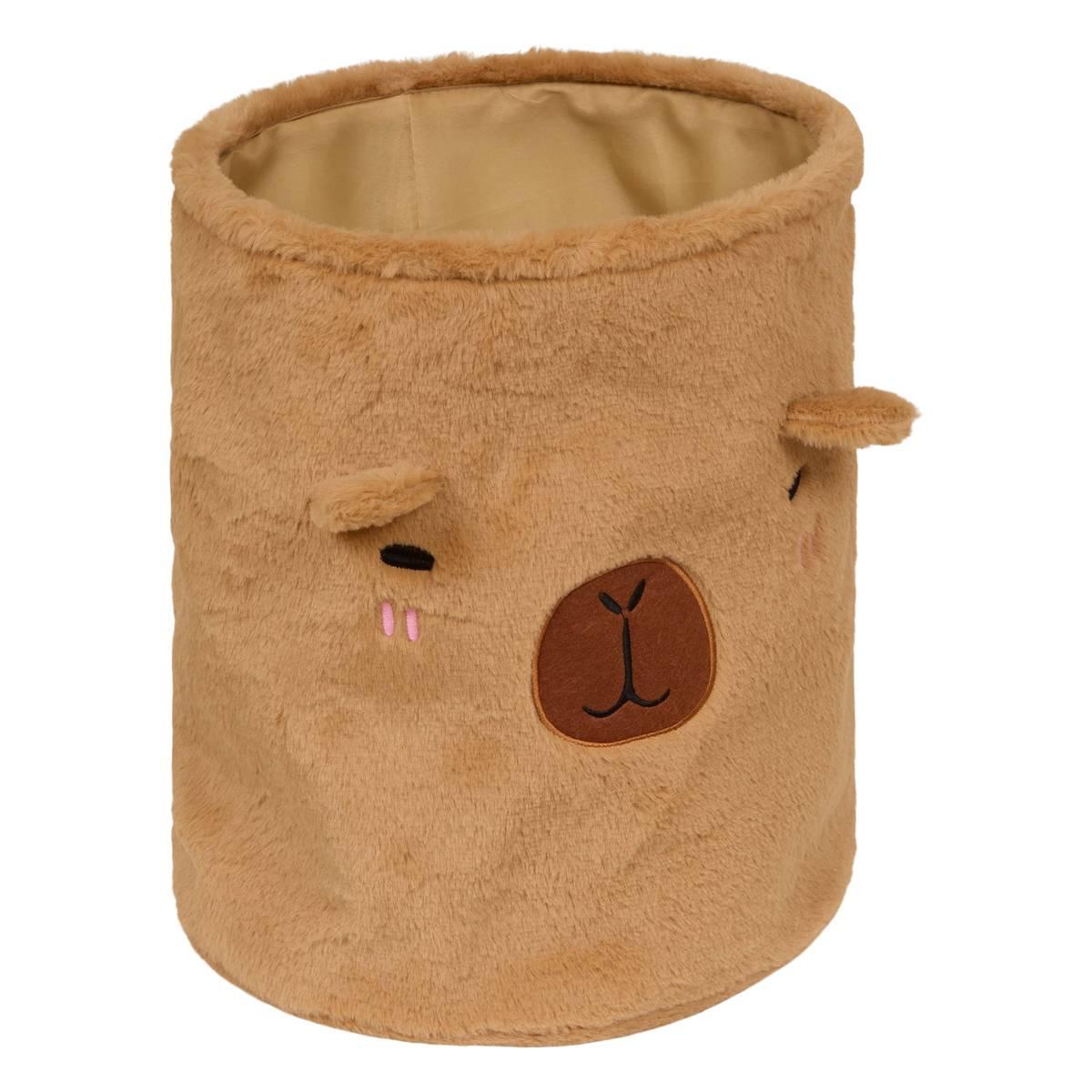 Детски кош за играчки atmosphera Capy, Полиестер, Кафяв, 35 cm