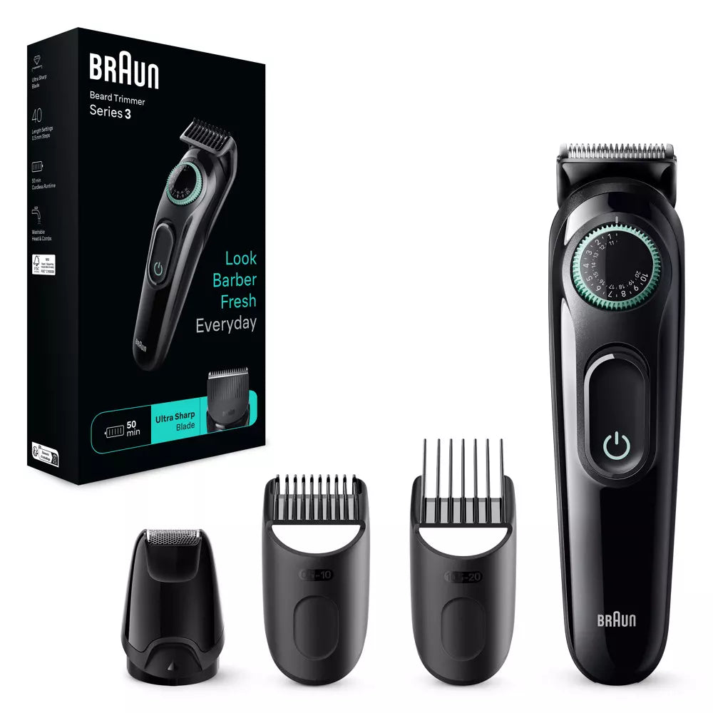 Тример за лице Braun Styler BT3421 Черен / Жизнено Зелен