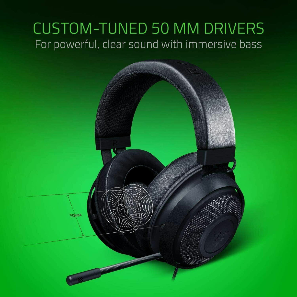 Гейминг слушалки Razer Kraken 2019, Черен