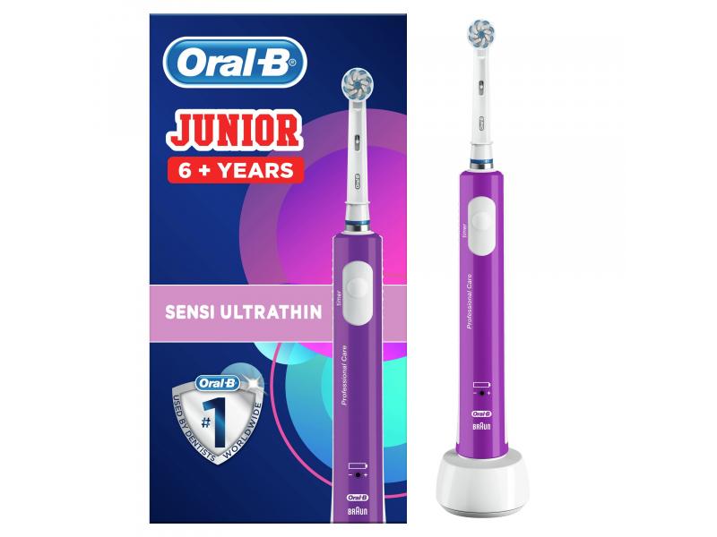 Електрическа четка за зъби Oral-B Pro 400 Junior, Бял и Виолетов