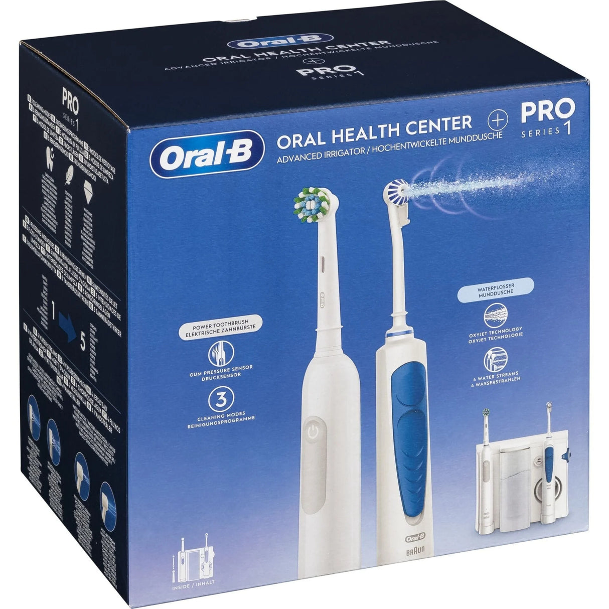 Въздушен филтър за орална хигиена, Oral-B, Капацитет 600мл, Бял и Син