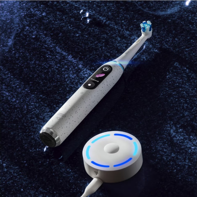 Electric toothbrush Oral-B iO10, Magnetic and micro-vibration technology, Artificial intelligence, LED display, Pressure sensor, 7 modes, Travel set, White