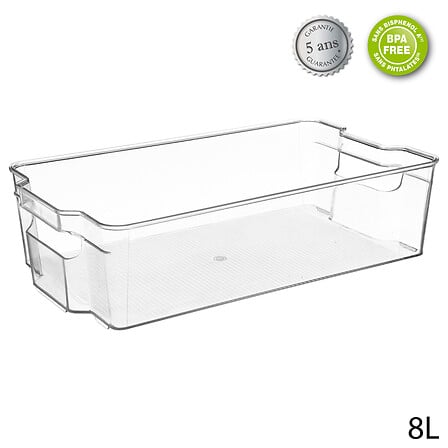Кутия за хладилник 5five Smart Fridge, PET, Прозрачна, 8L