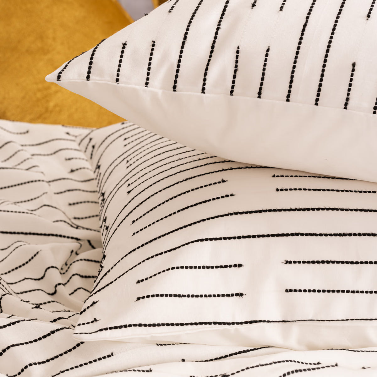 Спално бельо atmosphera Kain, Релефен памук с ефект лен