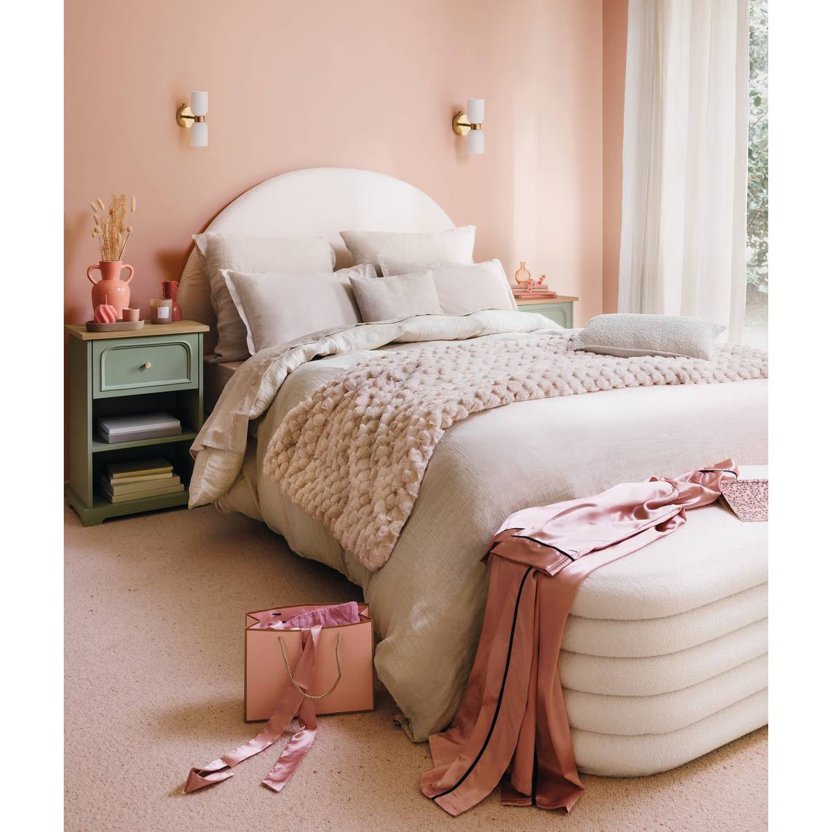 Шалте atmosphera Adriel, Жакард, 80x180 cm, Бежов