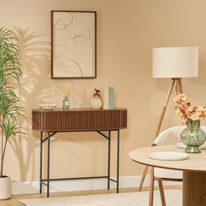 Конзолна маса atmosphera Alcove, Ефект орех, 2 врати, 100 cm