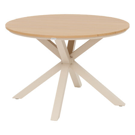 Fixed round table Oraclion 4 seats walnut clay