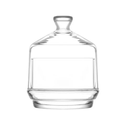 Glass sugar bowl with lid LAV Berry, 285 ml