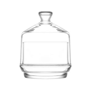 Glass sugar bowl with lid LAV Berry, 285 ml