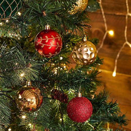 Коледни топки atmosphera Soir de Noël, Многоцветни, 6 cm, 12 бр.